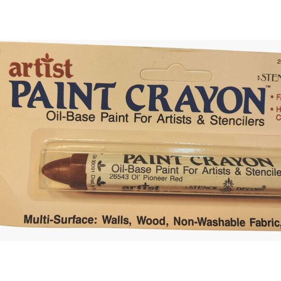 Artist Paint Crayon Pioneer Red Oil Base Artist Stenciler 265343 - Picture 4 of 7